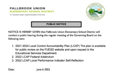 Public Notice: LCAP
